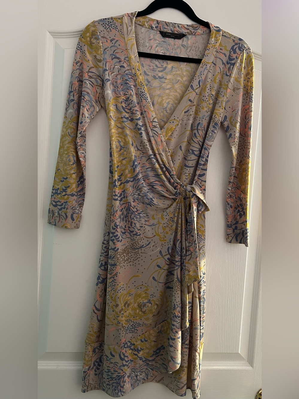 BCBGMAXAZRIA floral pastel wrap dress